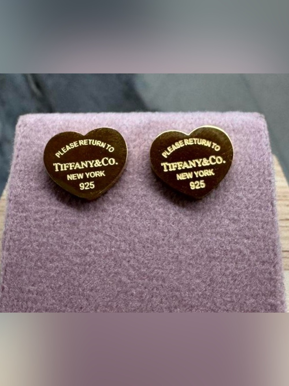 Gold Heart Small Stud Earrings